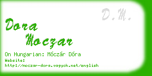 dora moczar business card